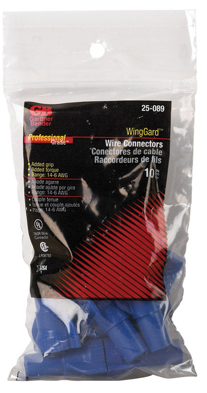 GARDNER BENDER - Gardner Bender WingGard 14-6 Ga. Copper Wire Wire Connector Blue 10 pk
