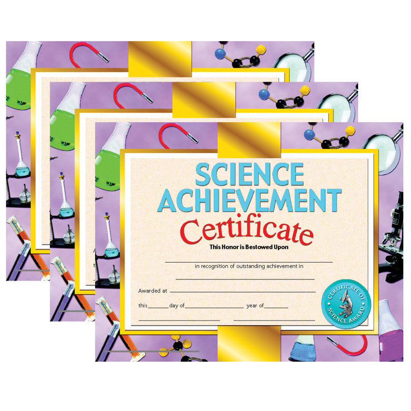 HAYES PUBLISHING - Science Achievement Certificate, 30 Per Pack, 3 Packs (H-VA671-3)