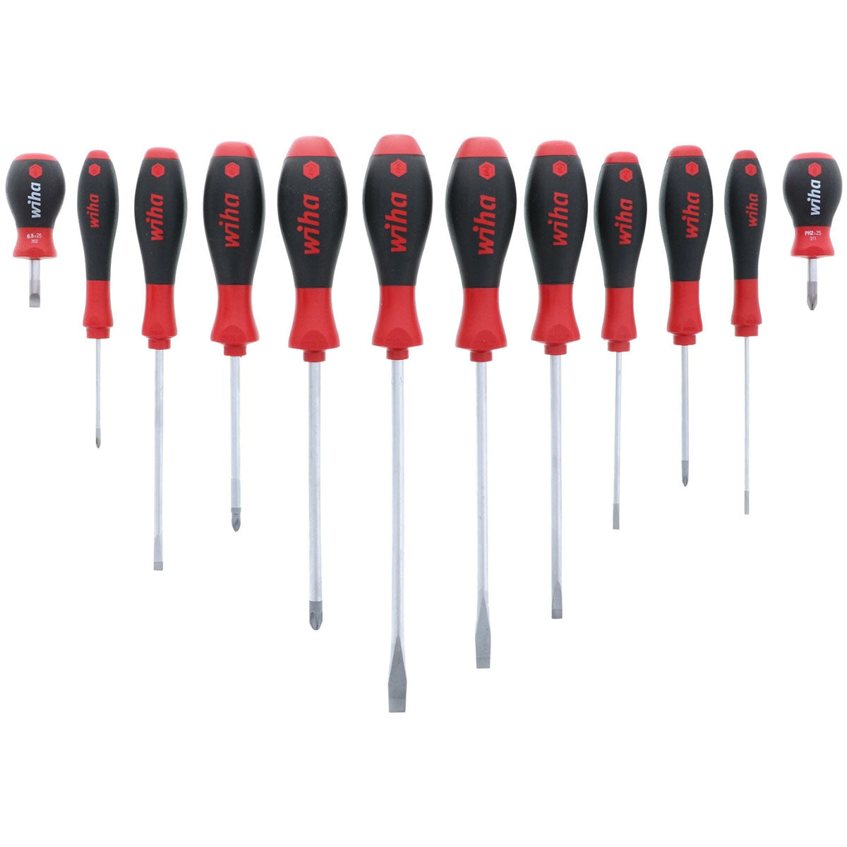 Wiha SoftFinish Slotted/Phillips Screwdriver - 12 Piece Set
