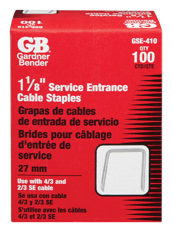 GARDNER BENDER - Gardner Bender 1-1/8 in. W Steel Service Entrance Staple 100 pk
