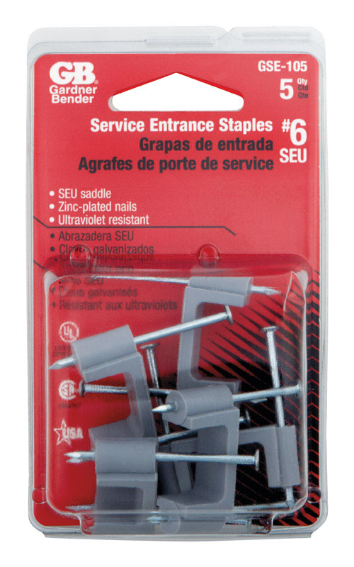 GARDNER BENDER - Gardner Bender 3/4 in. W Plastic Insulated Service Entrance Cable Strap 5 pk