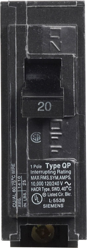 SIEMENS - Siemens 20 amps Standard Single Pole Circuit Breaker [Q120]