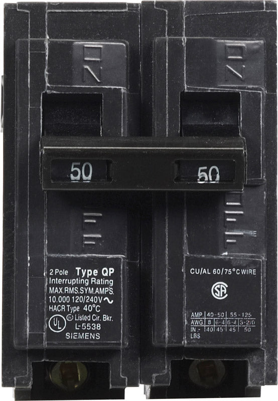 SIEMENS - Siemens 50 amps Standard 2-Pole Circuit Breaker