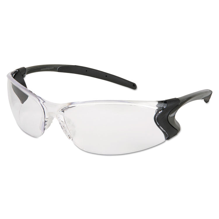 MCR Safety - Backdraft Glasses, Clear Frame, Hard Coat Clear Lens