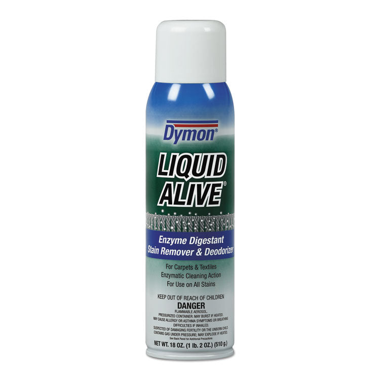 Dymon - LIQUID ALIVE Carpet Cleaner/Deodorizer, 20 oz Aerosol Spray, 12/Carton