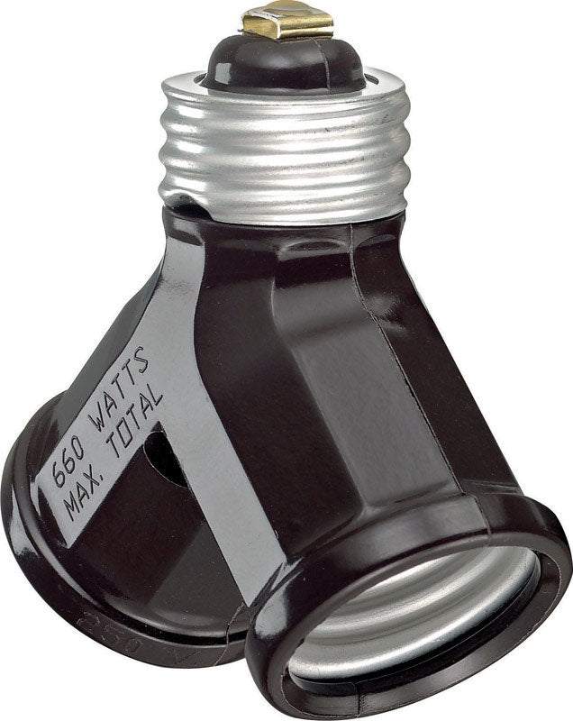 LEVITON - Leviton Plastic Medium Base Socket Adapter 1 pk - Case of 10 [00128-000]