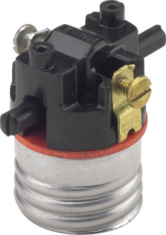 LEVITON - Leviton Phenolic Incandescent Medium Base Socket 1 pk