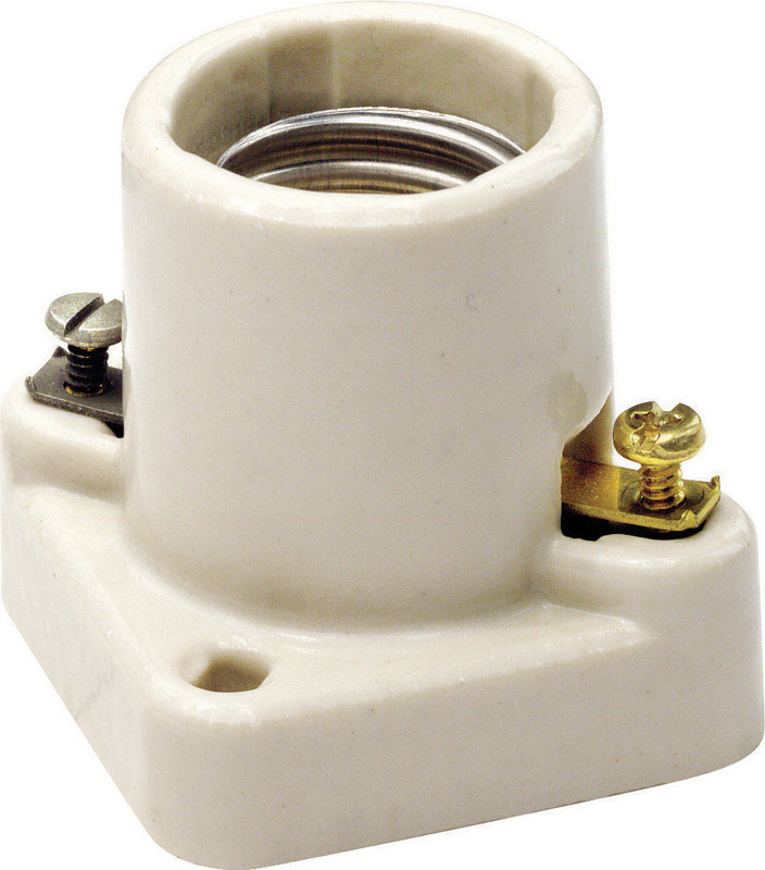 LEVITON - Leviton Porcelain Incandescent Medium Base Poney Cleat Socket 1 pk - Case of 10