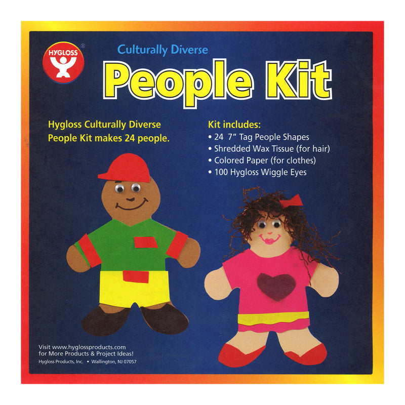 HYGLOSS - Culturally Diverse People Kit, 7", Make 24 People