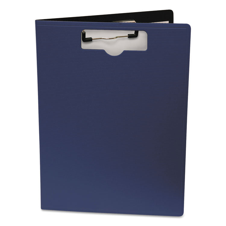 Mobile OPS - Portfolio Clipboard with Low-Profile Clip, Portrait Orientation, 0.5" Clip Capacity, Holds 8.5 x 11 Sheets, Blue