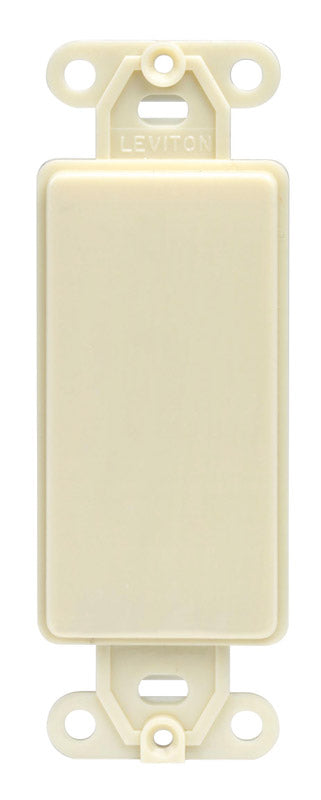 LEVITON - Leviton Decora Ivory 1 gang Nylon Decorator Wall Plate 1 pk