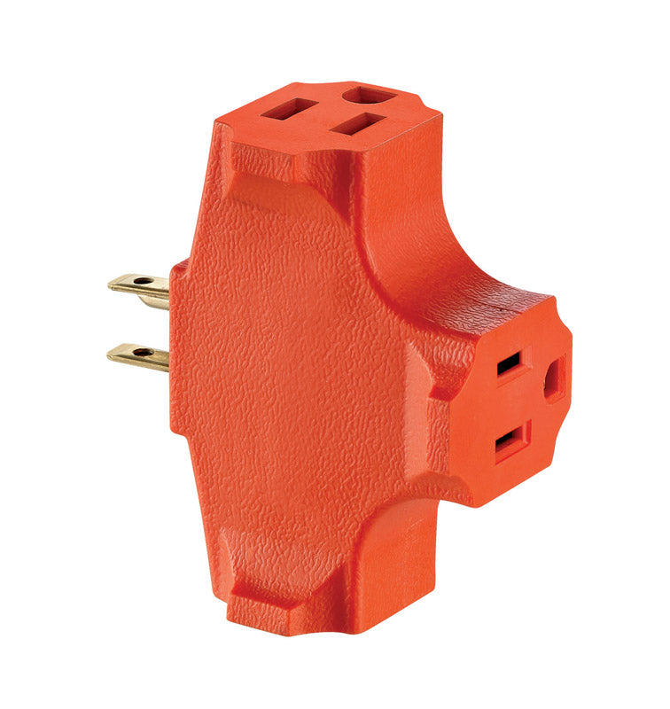 LEVITON - Leviton Polarized 3 outlets Outlet Adapter 1 pk [00694-0OR]
