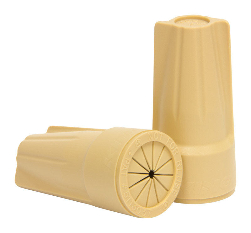 KING INNOVATION - King Innovation DryConn Copper Wire Underground Wire Connector Tan 15 pk