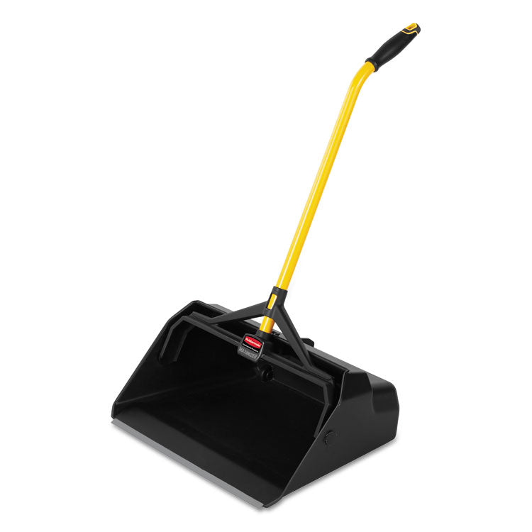 Rubbermaid Commercial - Maximizer Heavy-Duty Stand Up Debris Pan, 20.44w x 29h, Plastic, Yellow/Black