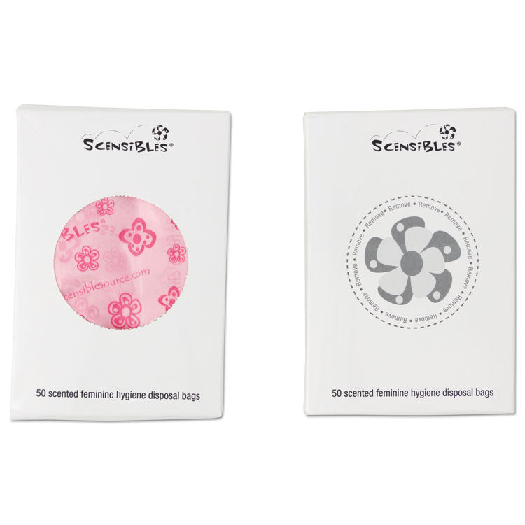 HOSPECO - Scensibles Personal Disposal Bags, 3.38" x 9.75", Pink, 1,200/Carton
