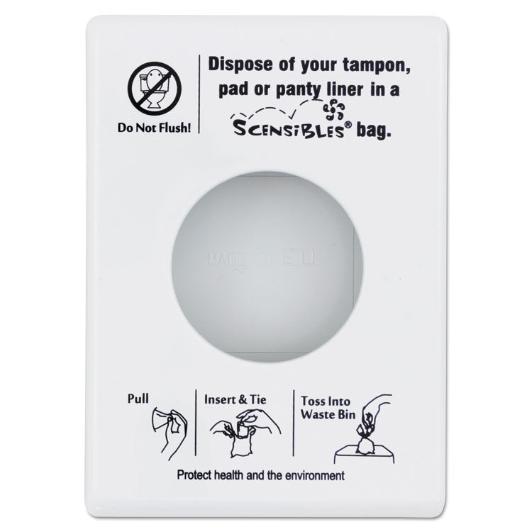 HOSPECO - Scensibles Personal Disposal Bag Dispenser, Plastic, White