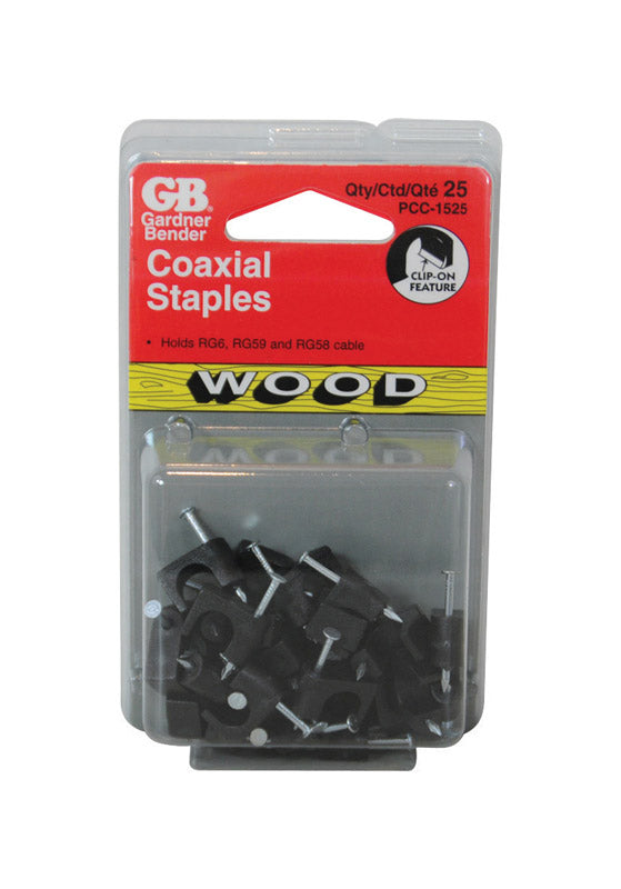 GARDNER BENDER - Gardner Bender 1/4 in. W Plastic Insulated Coaxial Staple 1 pk