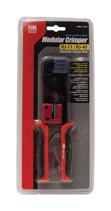 GARDNER BENDER - Gardner Bender 2.25 in. Telephone Crimp Modular Plug Tool Black/Red 1 pk