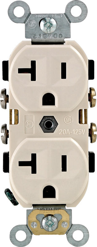 LEVITON MFG. - Leviton 20 amps 125 V Duplex Light Almond Outlet 5-20R 1 pk [0CR20-0TS]