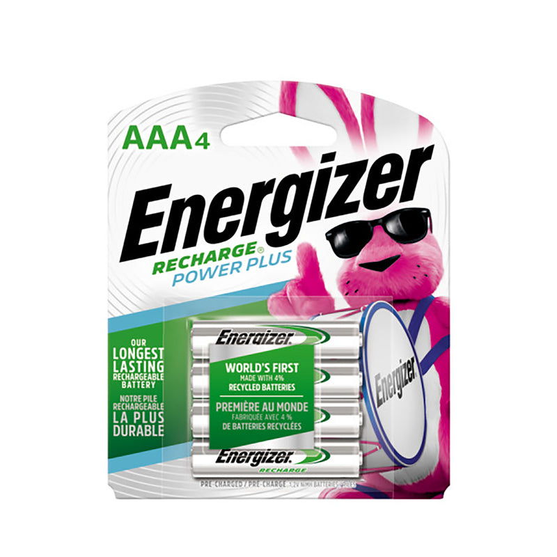 ENERGIZER - Energizer Recharge NiMH AAA 1.2 V 850 Ah Rechargeable Battery NH12BP4 4 pk