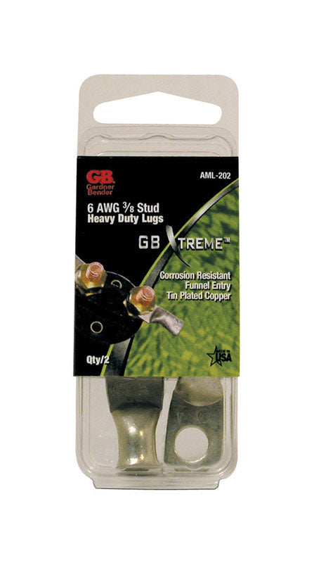 GARDNER BENDER - Gardner Bender Xtreme 6 Ga. Insulated Wire Electrical Lug Silver 2 pk [AML-202]