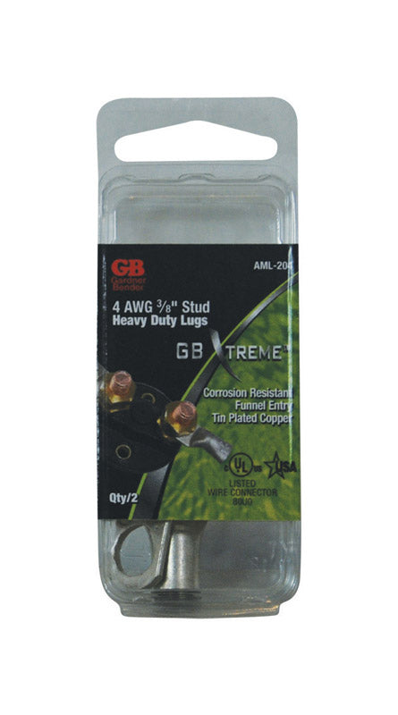 GARDNER BENDER - Gardner Bender Xtreme 4 Ga. Insulated Wire Electrical Lug Silver 2 pk [AML-204]