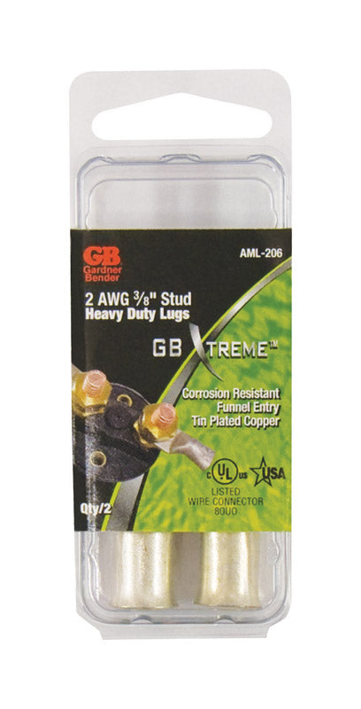 GARDNER BENDER - Gardner Bender Xtreme 2 Ga. Insulated Wire Electrical Lug Silver 2 pk [AML-206]