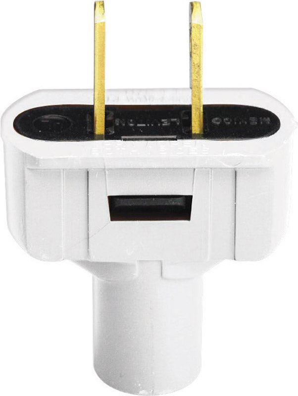 LEVITON - Leviton Residential Vinyl Straight Blade Plug 1-15P 18-14 AWG 2 Pole 2 Wire - Case of 25 [48643-00W]