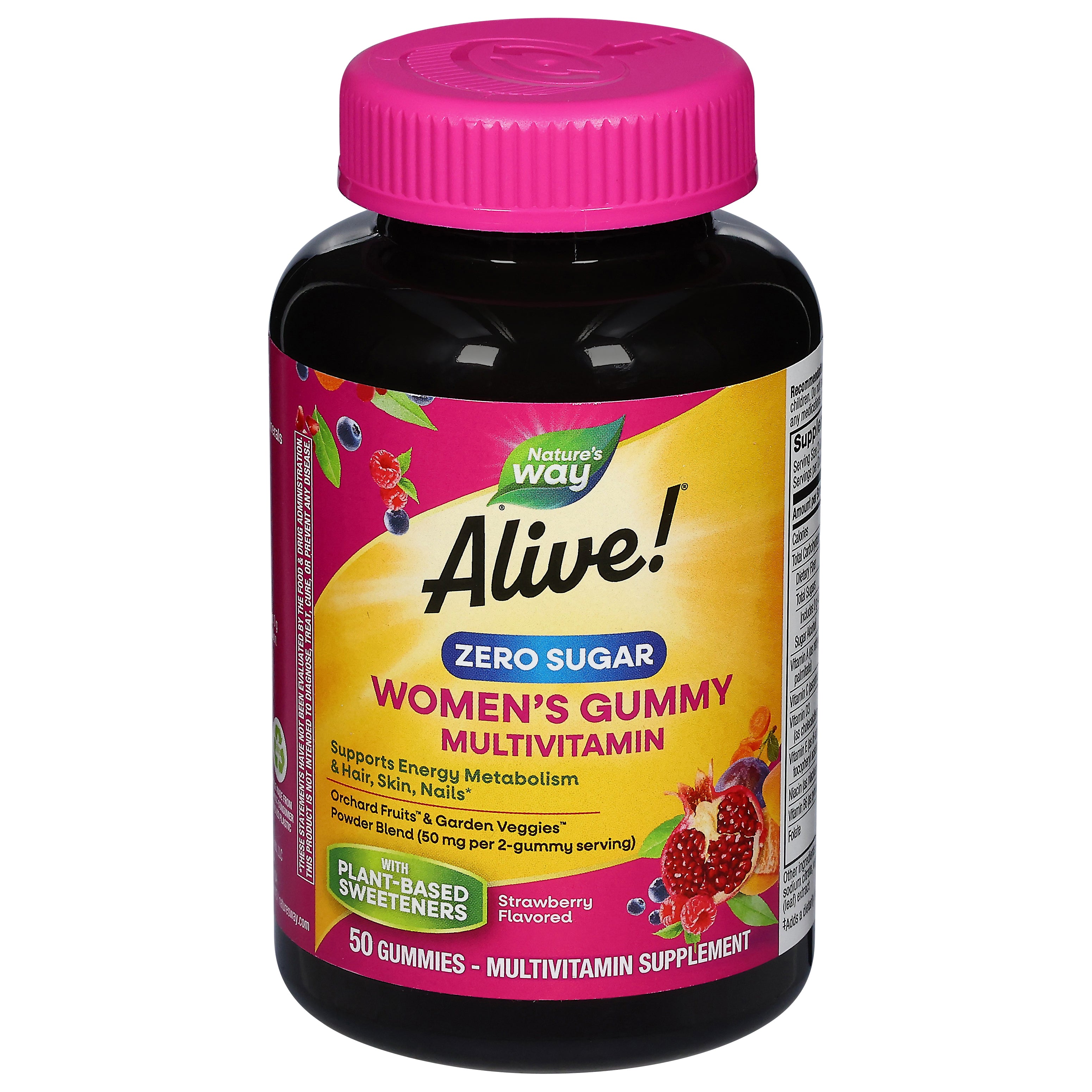 Alive! Women's Gummy Zero Sugar Strawberry Flavor Multivitamin 50 Gummies - Case of 1