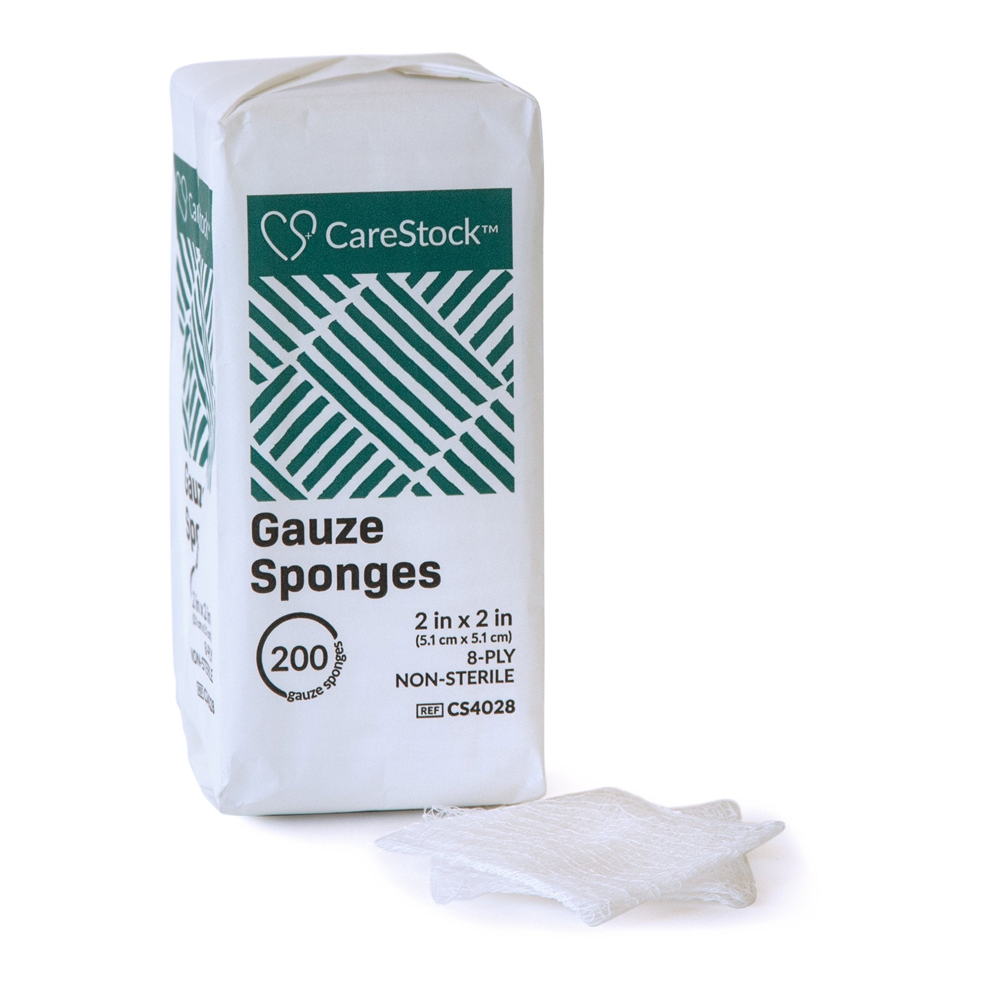 CareStock - Gauze Sponge CareStock™ 2 X 2 Inch 8-Ply NonSterile 200 per Pack [200/PK]