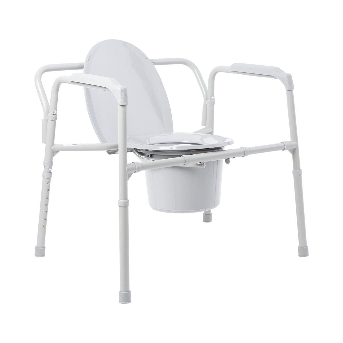 McKesson Brand - 3-in-1 Commode Chair McKesson Fixed Arms Steel Frame Back Bar 13-3/4 Inch Seat Width 650 lbs. Weight Capacity [1/EA]