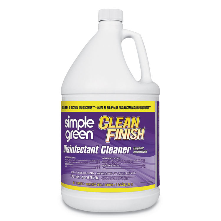 Simple Green - Clean Finish Disinfectant Cleaner, 1 gal Bottle, Herbal, 4/CT