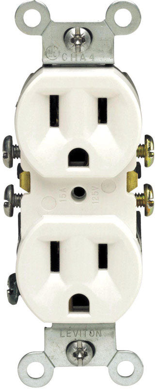 LEVITON - Leviton 15 amps 125 V Duplex White Outlet 5-15R 1 pk - Case of 10 [05320-WCP]