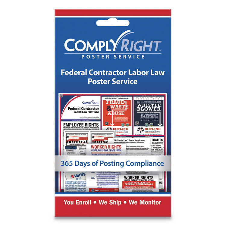 ComplyRight - Labor Law Poster Service, "Federal Contractor Labor Law", 4 x 7