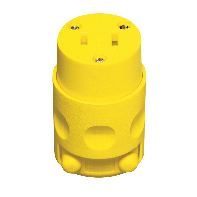 LEVITON - Leviton Commercial and Residential PVC Non-Polarized Connector 1-15R 2 Pole 2 Wire