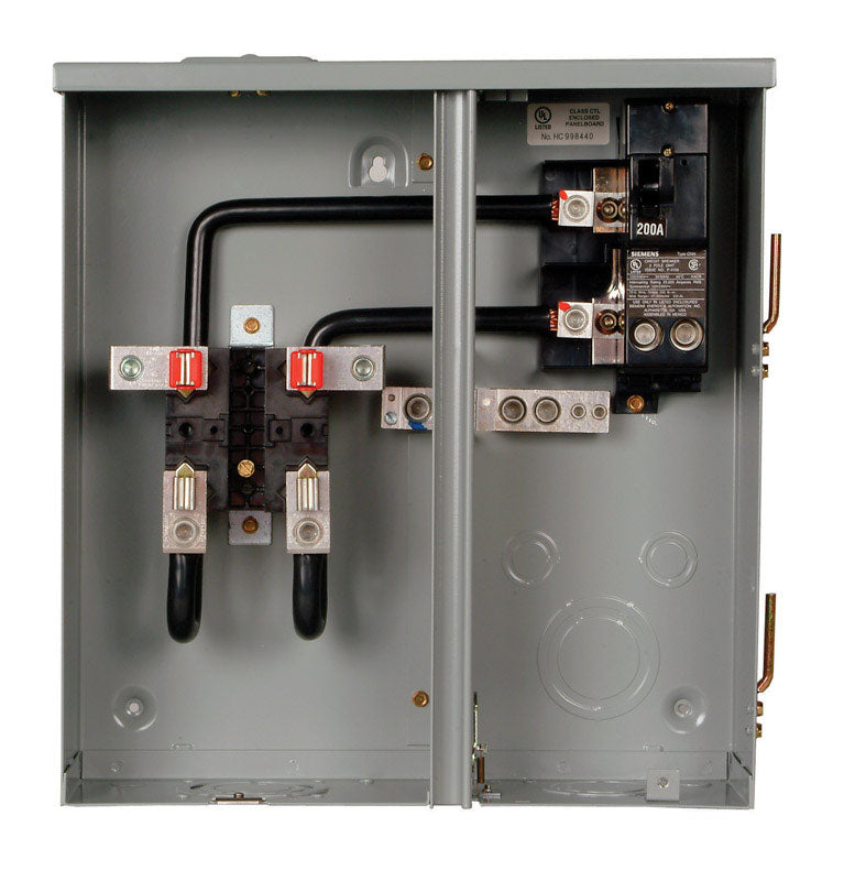 SIEMENS - Siemens 200 amps 120/240 V 2 space 2 circuits Combination Mount Main Breaker Load Center and Meter S