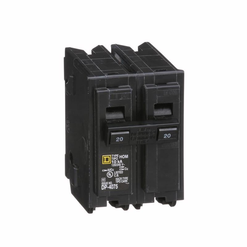 SQUARE D - Square D HomeLine 20 amps Surge 2-Pole Circuit Breaker [HOM220C]