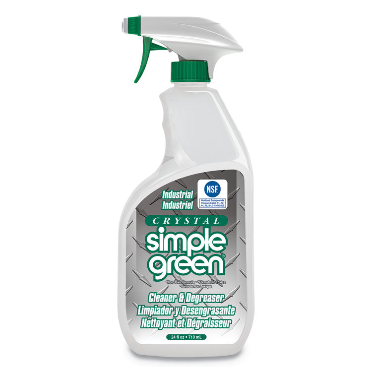 Simple Green - Crystal Industrial Cleaner/Degreaser, 24 oz Spray Bottle, 12/Carton