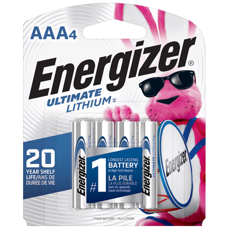 ENERGIZER - Energizer Ultimate Lithium AAA 1.5 V 1250 Ah Battery L92BP-4 4 pk