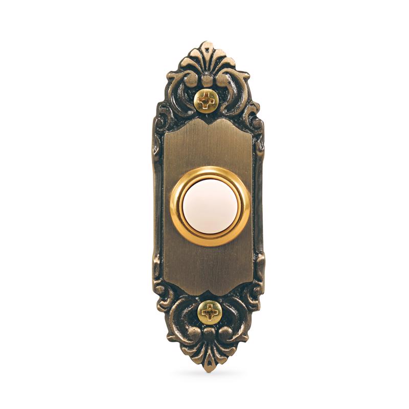 HEATH ZENITH - Heath Zenith Hammered Black Plastic Wired Pushbutton Doorbell