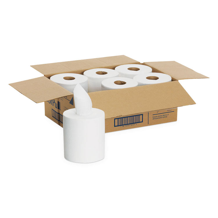 Georgia Pacific Professional - SofPull Center-Pull Perforated Paper Towels, 1-Ply, 7.8 x 15, White, 320/Roll, 6 Rolls/Carton