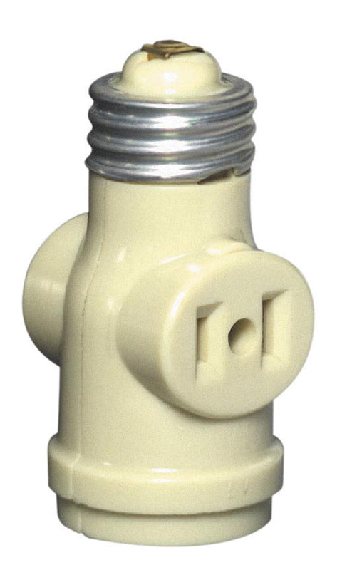 LEVITON - Leviton Plastic Medium Base Keyless Socket 1 pk