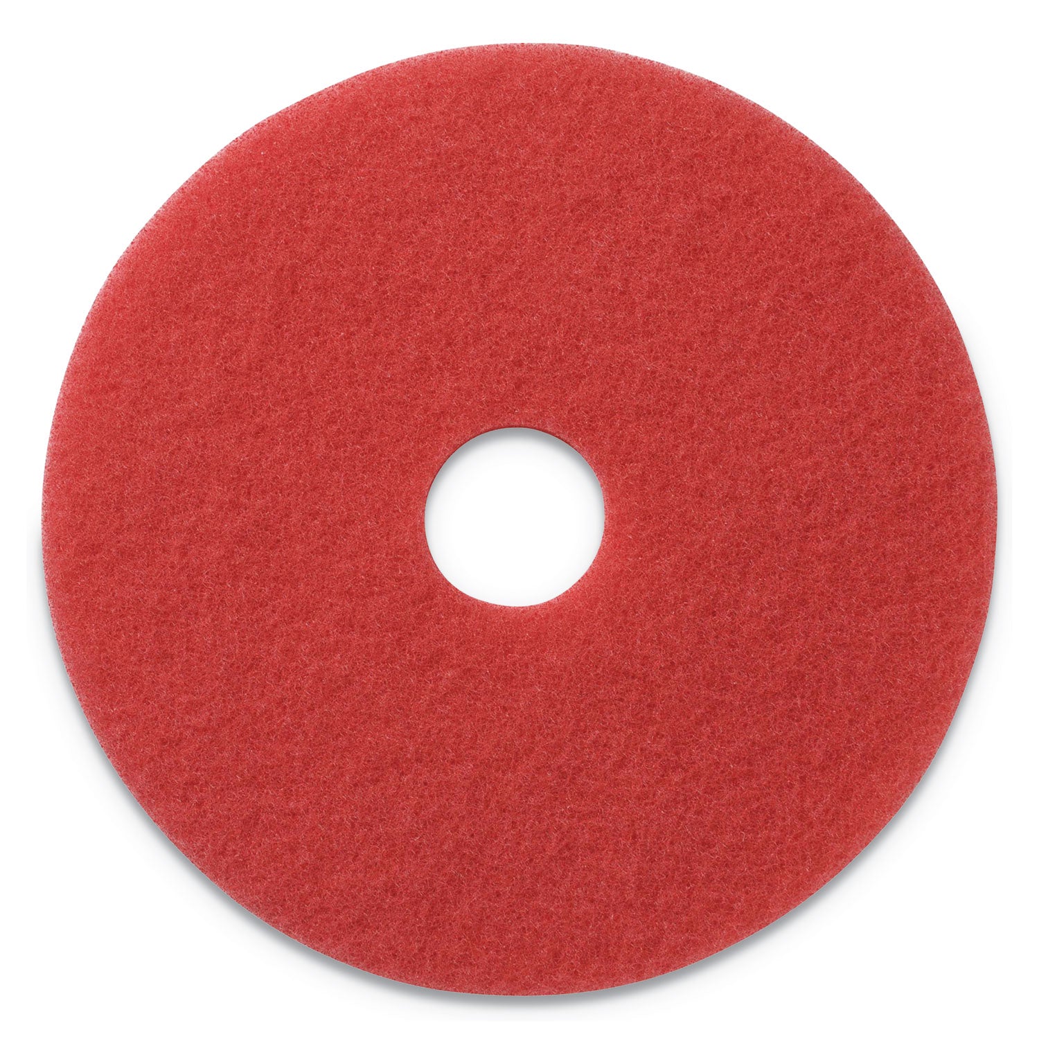 Buffing Pads, 14" Diameter, Red, 5/Carton