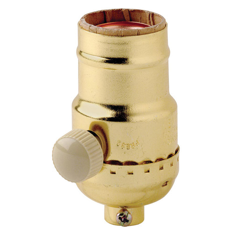 LEVITON - Leviton Aluminum Incandescent Medium Base Socket Dimmer 1 pk
