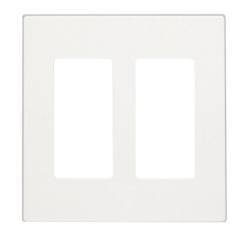 LEVITON MFG. CO. - Leviton Decora White 2 gang Polycarbonate Decorator Wall Plate 1 each