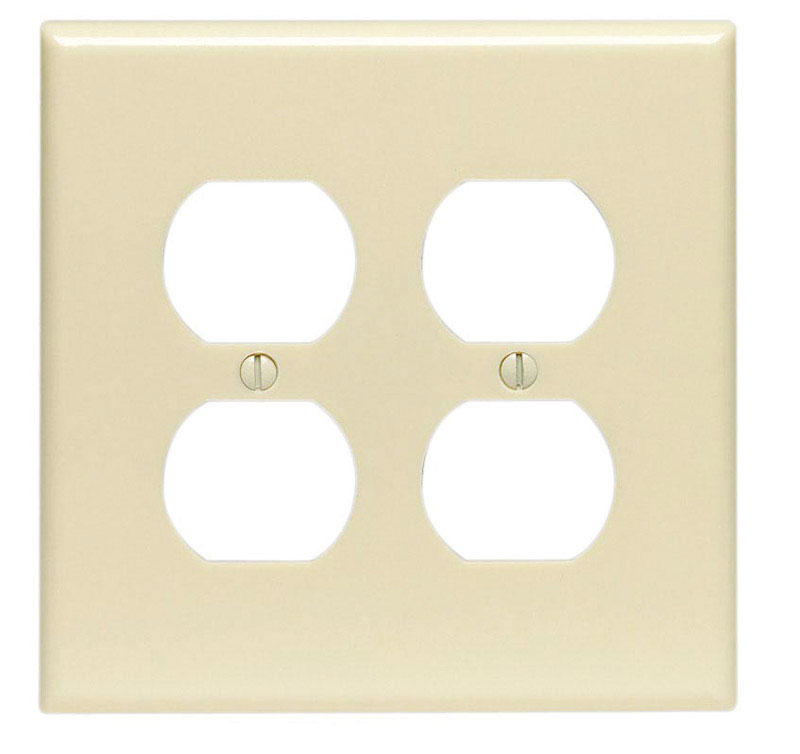 LEVITON MFG. CO. - Leviton Ivory 2 gang Thermoset Plastic Duplex Wall Plate 1 pk [80516-00I]