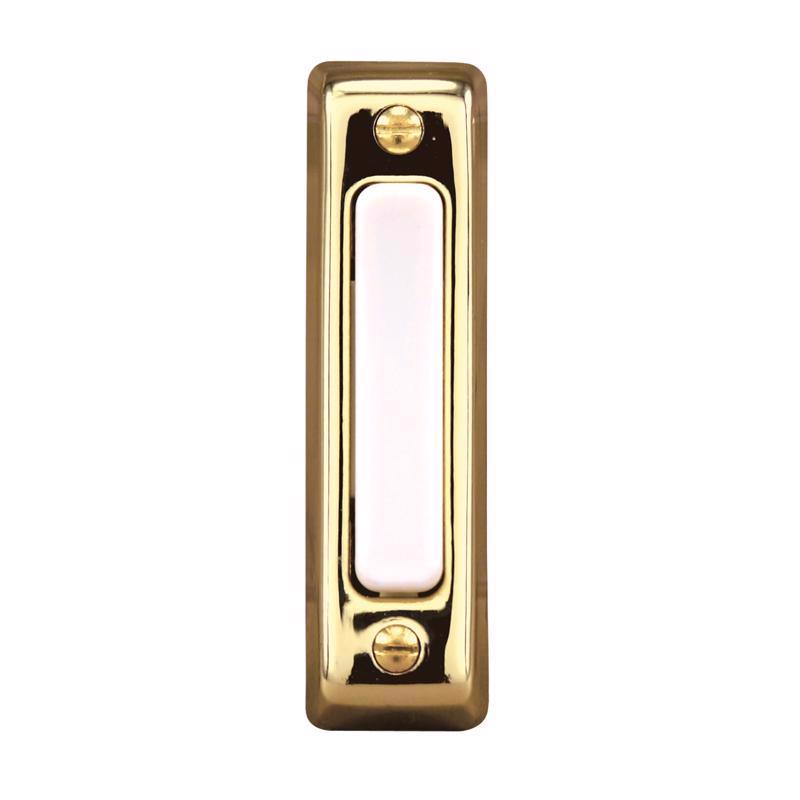 HEATH ZENITH - Heath Zenith Polished Brass Plastic Wired Pushbutton Doorbell