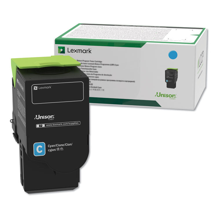 Lexmark - 78C10C0 Return Program Toner, 1,400 Page-Yield, Cyan
