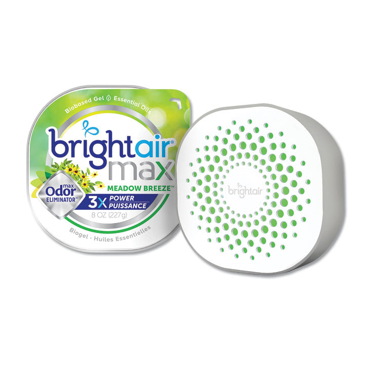 BRIGHT Air - Max Odor Eliminator Air Freshener, Meadow Breeze, 8 oz Jar