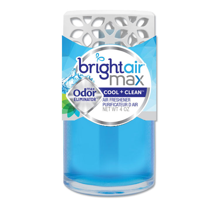 BRIGHT Air - Max Scented Oil Air Freshener, Cool and Clean, 4 oz, 6/Carton